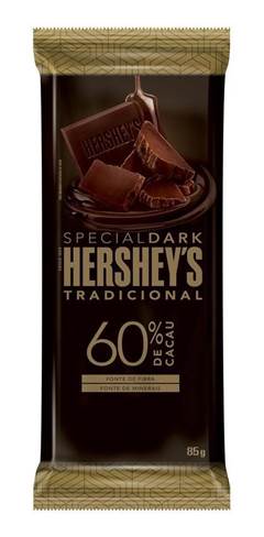 CHOCOLATE BARRA 60%CACAU HERSHEY UN-85G DARK TRADICIONAL
