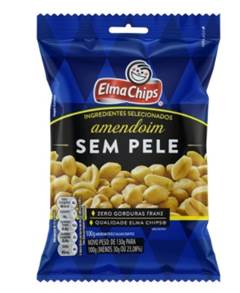 AMENDOIM SALGADO ELMA CHIPS PT-100G SEM PELE