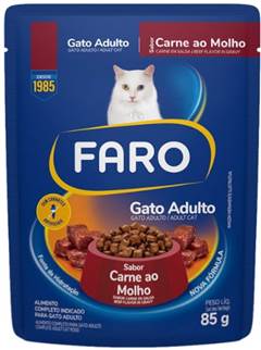 RACAO SCH FARO GATO 85G AD CAR MOLHO