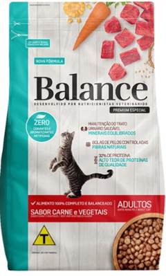 RACAO BALANCE GATO 900G AD CAR/VEG