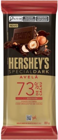 CHOC B 73%CACAU HERSHEY UN-80G DARK AVELA