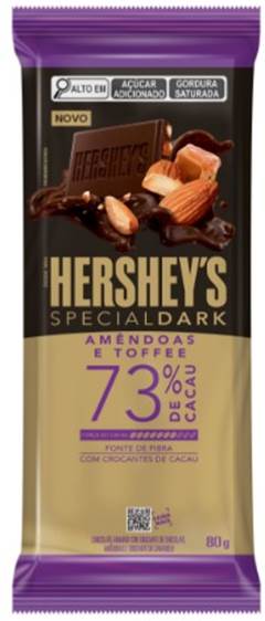 CHOC B 73%CACAU HERSHEY UN-80G DARK TOFF