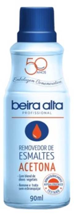 REMOVEDOR DE ESMALTE BEIRA ALTA UN-90ML ACETONA