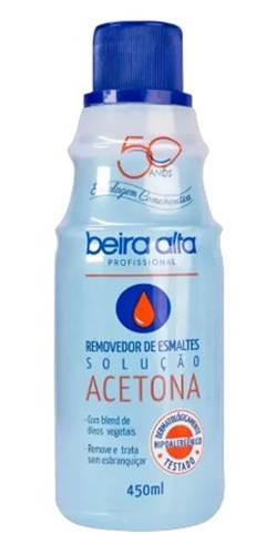 REMOVEDOR DE ESMALTE BEIRA ALTA UN-450ML ACETONA